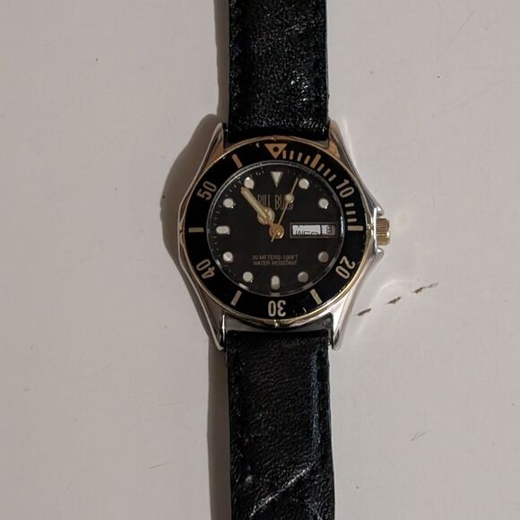 Bill Blass Black/Gold Watch - Picture 1 of 3